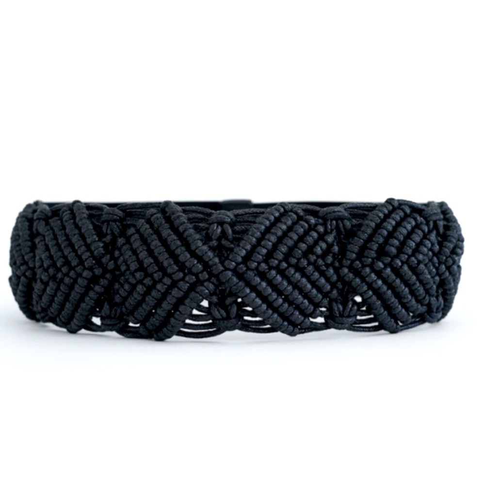 Zara Braided Crochet Belt | Color: Black | NWT